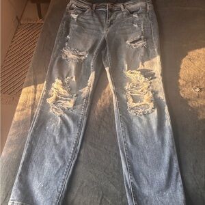 Judy Blue Light Blue Distressed Jeans